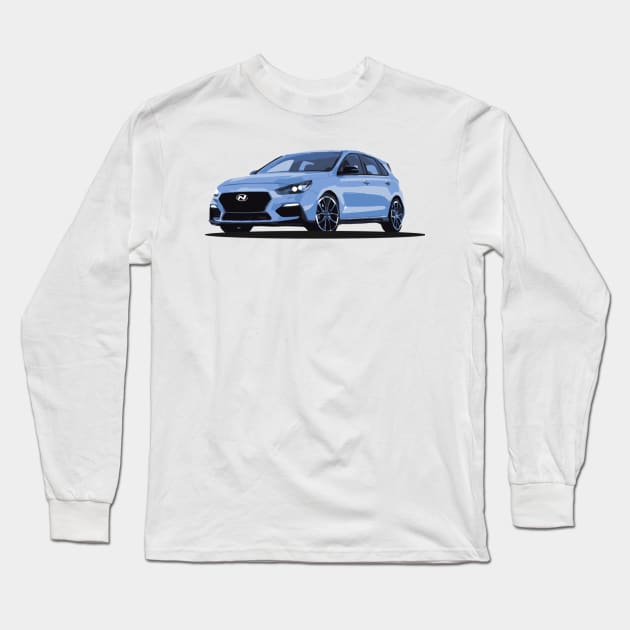 Hyundai i30 N Long Sleeve T-Shirt by Nohjangnim